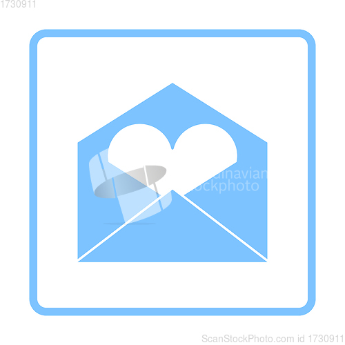 Image of Valentine Envelop With Heart Icon