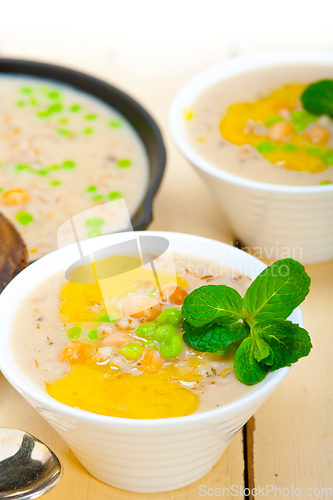 Image of Hearty Middle Eastern Chickpea and Barley Soup