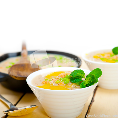 Image of Hearty Middle Eastern Chickpea and Barley Soup