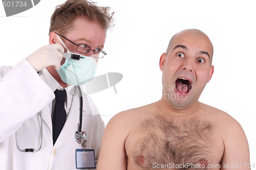 Image of doctor injecting a funk patient 