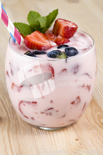 Image of berry milk drink