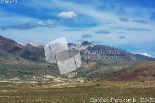 Image of Different colored mountains