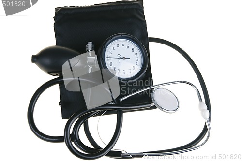 Image of sphygmomanometer and stethoscope