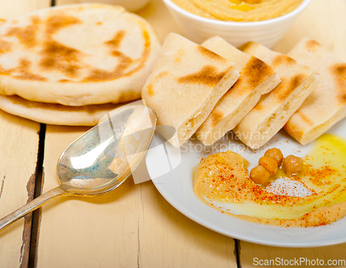 Image of Hummus with pita bread