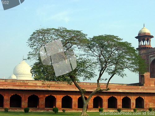 Image of Outside the Taj Mahal. Agra. India