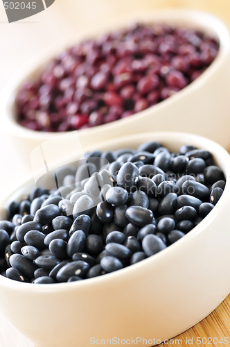 Image of Black and red adzuki beans