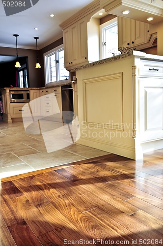 Image of Hardwood  and tile floor