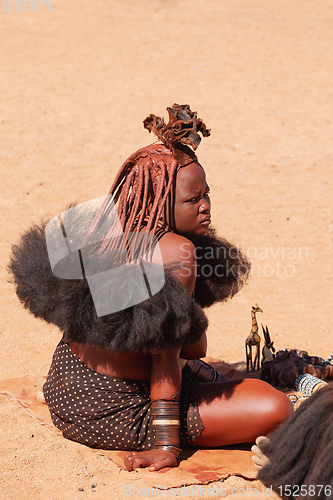 Image of Himba woman with in the village, namibia Africa