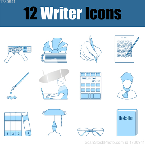 Image of Writer Icon Set