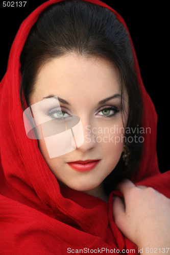 Image of Girl in red scarf