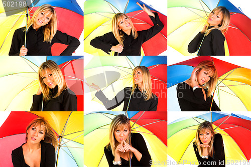 Image of girl with umbrella 