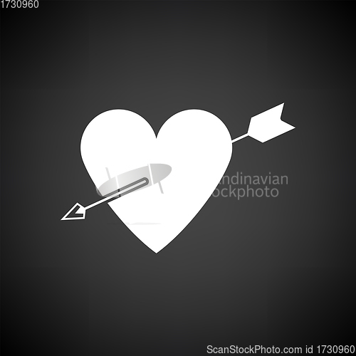 Image of Pierced Heart By Arrow Icon