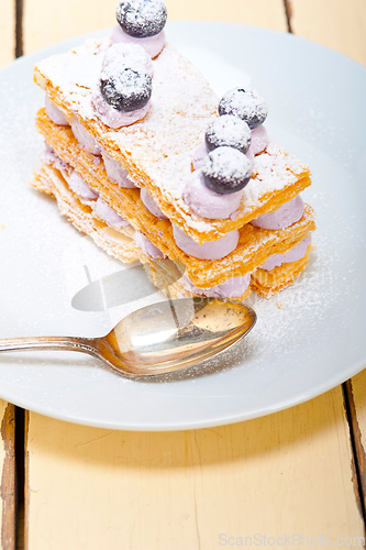 Image of napoleon blueberry cake dessert