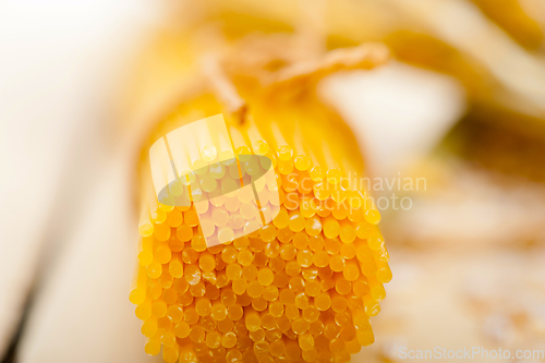 Image of organic Raw italian pasta and durum wheat