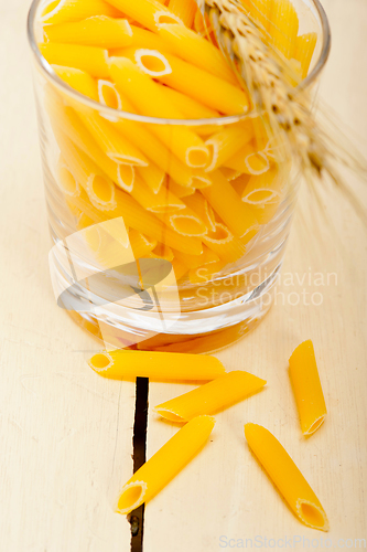 Image of Italian pasta penne with wheat