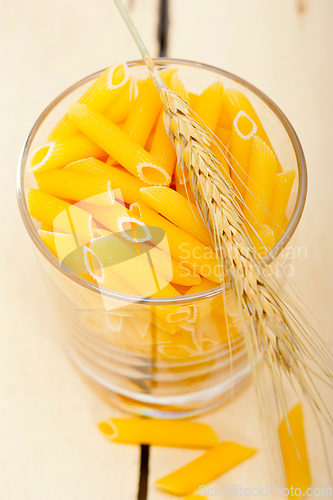 Image of Italian pasta penne with wheat