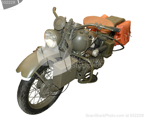 Image of vintage military motorcycle