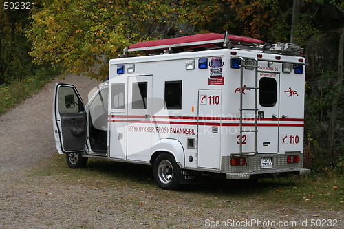 Image of Rescue car with open door