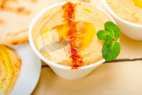Image of Hummus with pita bread
