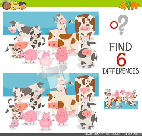 Image of spot the differences with animals