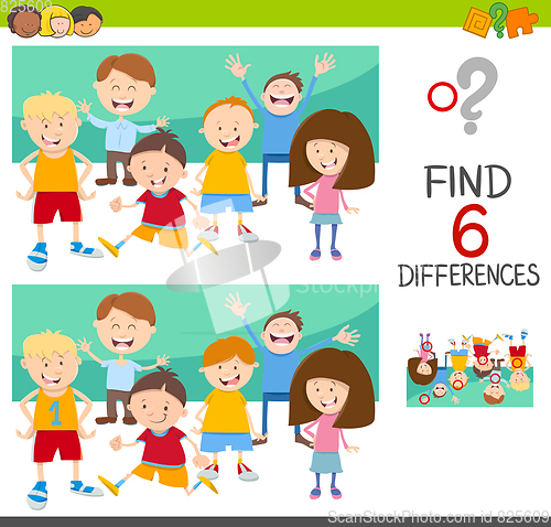 Image of spot the differences with children