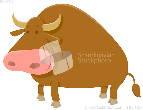 Image of cartoon bull farm animal