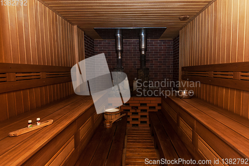 Image of Russian sauna interier