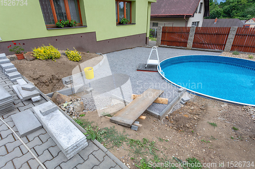 Image of Swimming pool under construction