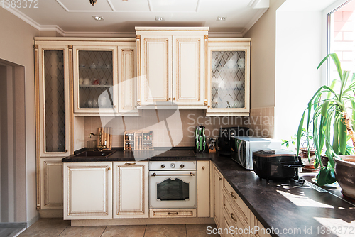 Image of New modern kitchen interior