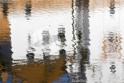 Image of Reflection building in the water