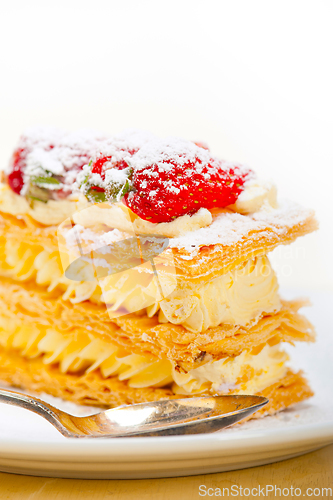 Image of napoleon strawberry cake dessert