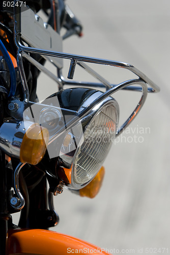 Image of Front detail of motorbike