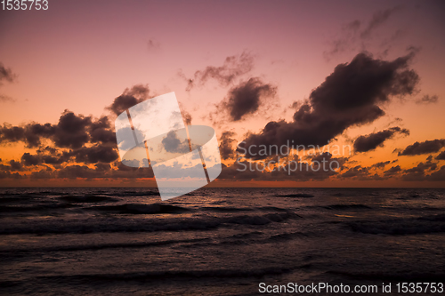 Image of sunset on the sea