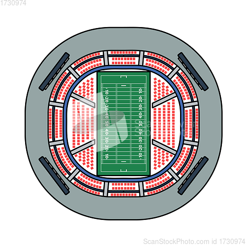 Image of American Football Stadium Bird\'s-eye View Icon