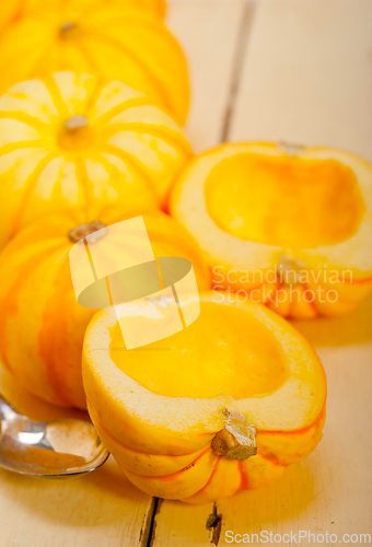 Image of fresh yellow pumpkin