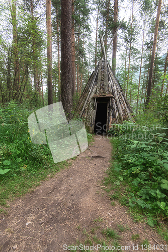 Image of Old hovel of ancient altai people