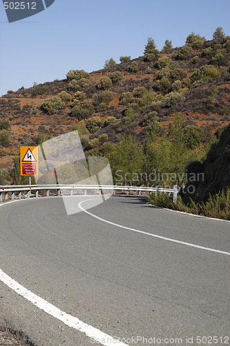 Image of winding mountain road in cyprus