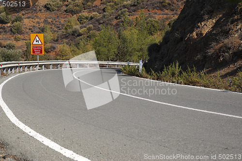 Image of winding mountain road in cyprus