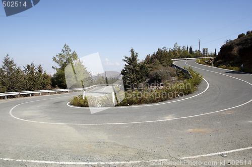 Image of winding mountain road in cyprus