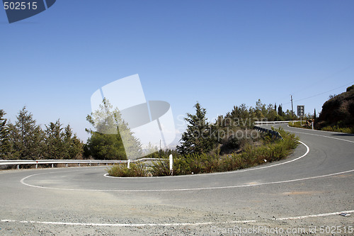 Image of winding mountain road in cyprus