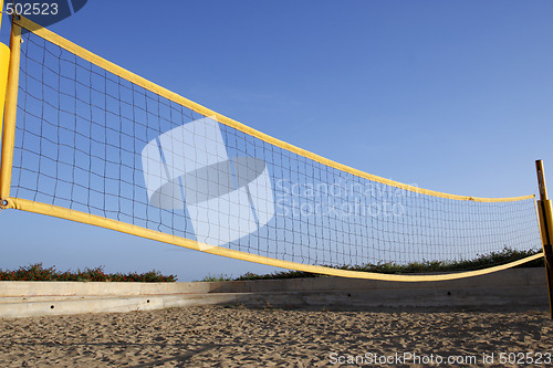 Image of beach volleyball net 