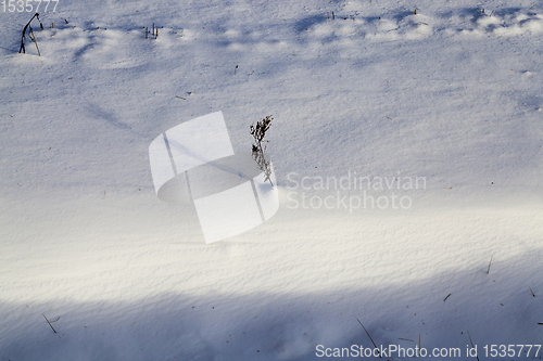 Image of snow covered agricultural field