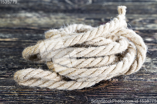 Image of thick linen gray rope