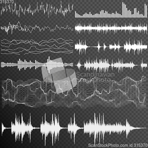 Image of Sound waves set. EPS 10