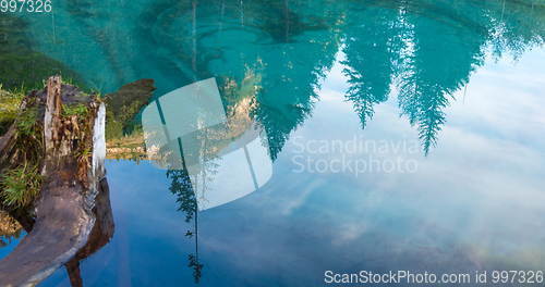 Image of Amazing blue geyser lake in the mountains of Altai, Russia