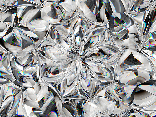 Image of Abstract Gemstone or diamond texture closeup and kaleidoscope