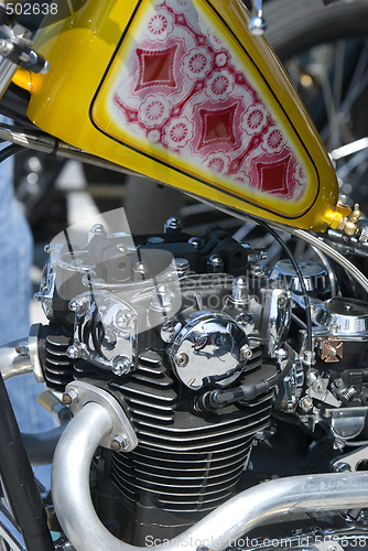 Image of Detail of motorcycle engine