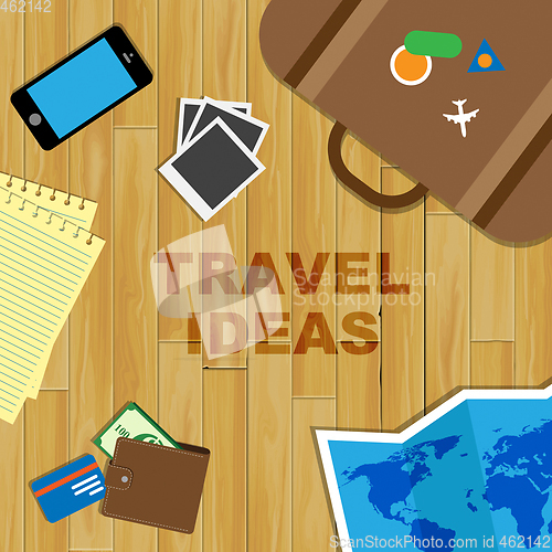 Image of Travel Ideas Represents Journey Planning And Choices