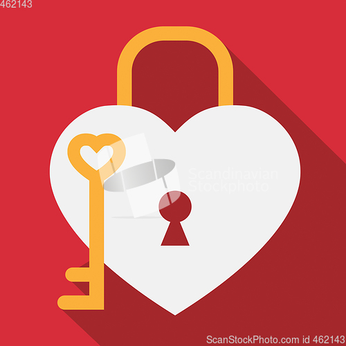 Image of Hearts Lock Shows Valentines Day And Romance