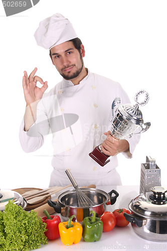 Image of young chef with trophy 